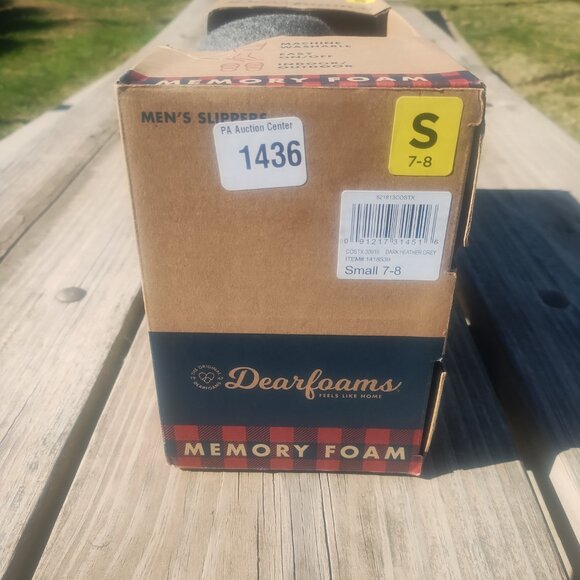 Men's Dearfoams Memory foam slippers sz 8 - Picture 6 of 7